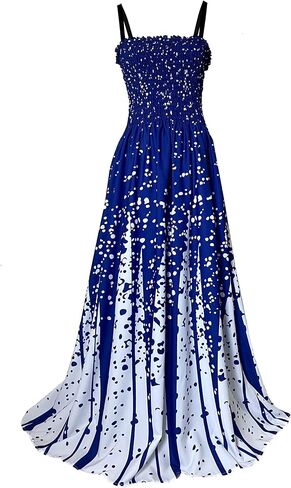 Maxi Dress Women Plus Size Floral Full Length Casual Summer Hawaiian Sundress in Saudi Arabia