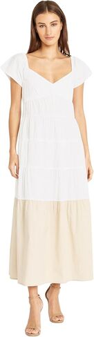 Donna Morgan Women's Colorblock Midi Tiered Trapeze Dress in Saudi Arabia