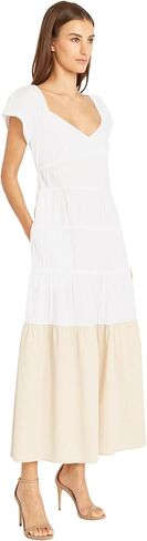 Donna Morgan Women's Colorblock Midi Tiered Trapeze Dress in Saudi Arabia