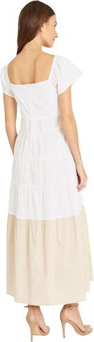 Donna Morgan Women's Colorblock Midi Tiered Trapeze Dress in Saudi Arabia