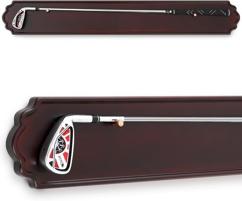 علبة Golf Club Case Mount Wooden 42.13 × 5.9 × 0.47 بوصة على الحائط رف عرض تخزين خشبي لنوادي الجولف العتيقة أو العتيقة in Saudi Arabia