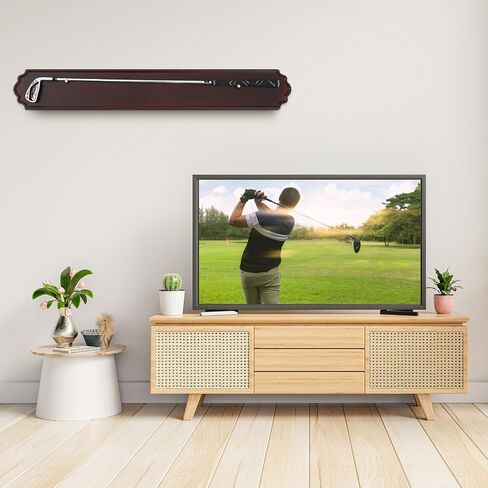 علبة Golf Club Case Mount Wooden 42.13 × 5.9 × 0.47 بوصة على الحائط رف عرض تخزين خشبي لنوادي الجولف العتيقة أو العتيقة in Saudi Arabia