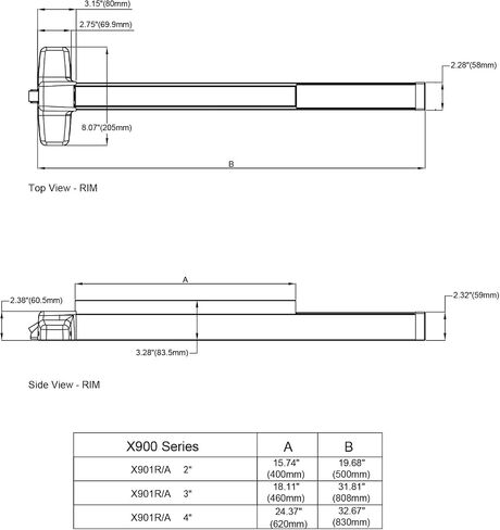 Push Bar Stainless Steel Commercial Emergency Exit Bar Panic Exit Device Panic Bars for Exit Doors Suitable for Wood and Metal Doors Vertical Function Ansi Grade 1 and UL Fire Rated in Kuwait
