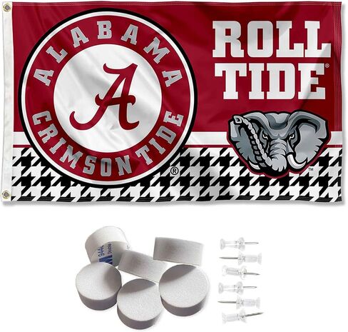 أعلام الكلية و Banners Co. Alabama Crimson Tide Speld Logo Banner و Tapestry Wall Tack Pads in Saudi Arabia