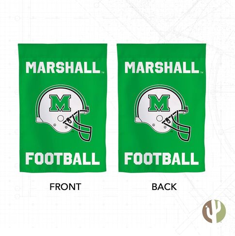 Desert Cactus Marshall University Mu Garden Flag - 19 × 12 بوصة مارشال رعد راية ، للعرض في الهواء الطلق والأحداث (التصميم د) in Saudi Arabia