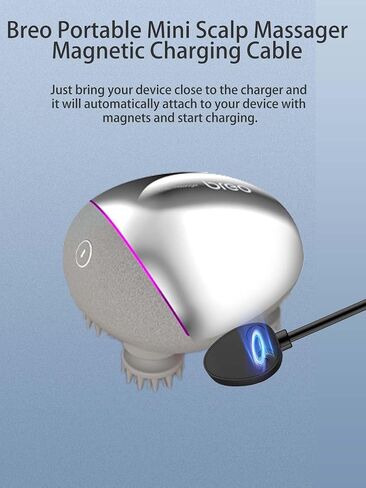 Charger for Breo Portable Mini Scalp Massager, Magnetic USB SmartWatch Charging Cable 2.62ft/80cm,Charger Cable Replacement for Breo Mini Scalp Massager(Black) in Saudi Arabia