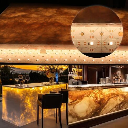 أوراق LED كبيرة المدرجة في UL للإضاءة الخلفية كونترتوب ، 78.7in × 9.45 بوصة مرنة 24V LED LED ورقة قابلة للضوء قابلة للخلاف-رقيقة IP20 غير مقاومة للاتحاد مع حزمة الملحقات (3000K ، 6.56 قدم IP20) in Saudi Arabia