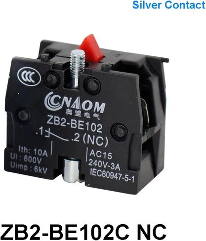 XB2 دفع زر التبديل كتلة الاتصال ZB2-BE101 ZB2-BE102 مفتوحة عادة إغلاق جهة اتصال الفضة/النحاس متوفرة 10A (ZB2-BE101) in Saudi Arabia