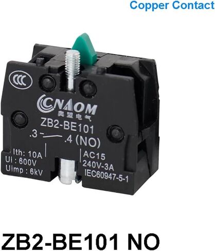 XB2 Push Button Switch Contact Block ZB2-BE101 ZB2-BE102 Normally Open Normally Close Silver/Copper Contact Available 10A(ZB2-BE101) in Saudi Arabia