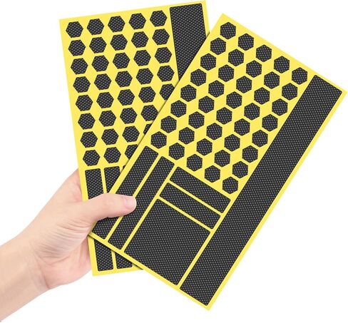 Rubber Grip Tape Kit, Durable Non-Slip Tape with 92 Customizable Pre-Cut Strips, Ideal for Increasing Friction and Comfortable on Phones, Cups, Tool Handles, and Game Controllers.(2Pack, Black) in Saudi Arabia