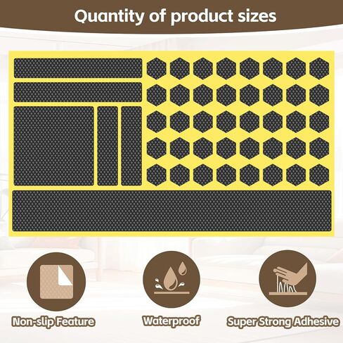 Rubber Grip Tape Kit, Durable Non-Slip Tape with 92 Customizable Pre-Cut Strips, Ideal for Increasing Friction and Comfortable on Phones, Cups, Tool Handles, and Game Controllers.(2Pack, Black) in Saudi Arabia