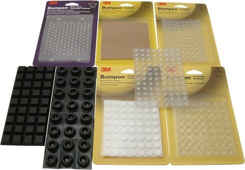 3M SJ6553 Bumpon Blister Pack, Quiet Clear 0.433" Wide x Long, 0.120" in Saudi Arabia