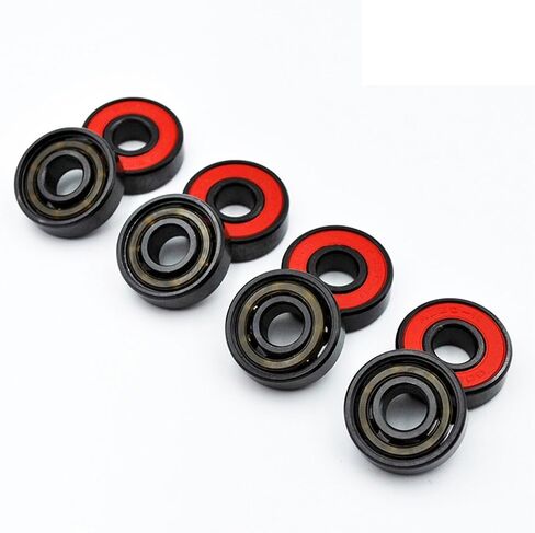 608 2RS Hybrid Black Ceramic Ball Bearing 8 * 22 * 7mm Roller Skate Skateboard Wheel 1Pcs in Saudi Arabia