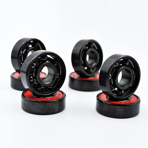 608 2RS Hybrid Black Ceramic Ball Bearing 8 * 22 * 7mm Roller Skate Skateboard Wheel 1Pcs in Saudi Arabia