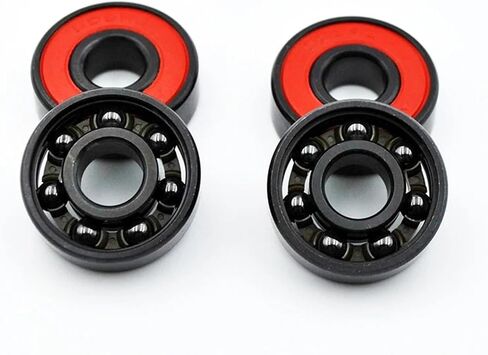 608 2RS Hybrid Black Ceramic Ball Bearing 8 * 22 * 7mm Roller Skate Skateboard Wheel 1Pcs in Saudi Arabia