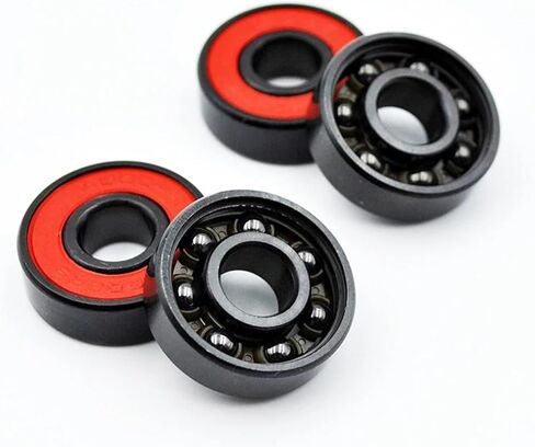 608 2RS Hybrid Black Ceramic Ball Bearing 8 * 22 * 7mm Roller Skate Skateboard Wheel 1Pcs in Saudi Arabia
