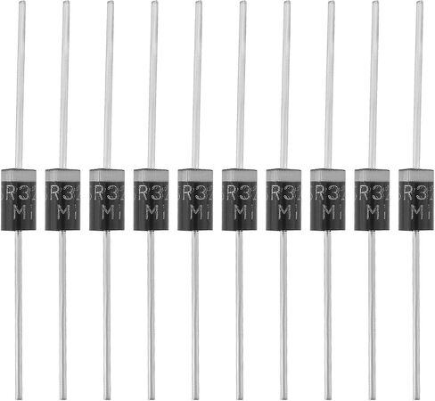 SING F LTD 50PCS SR3200 (S3200) Schottky Barrier Rectifier Diodes DO-201 200V 3A 57.4x4.9mm High-Efficiency Rectifier Diode for Consumer Electronics Automobiles and Solar Systems in Saudi Arabia