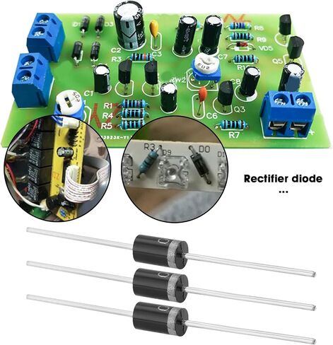 SING F LTD 50PCS SR3200 (S3200) Schottky Barrier Rectifier Diodes DO-201 200V 3A 57.4x4.9mm High-Efficiency Rectifier Diode for Consumer Electronics Automobiles and Solar Systems in Saudi Arabia