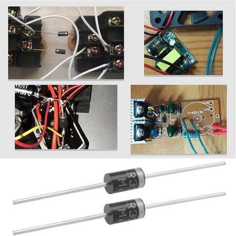 SING F LTD 50PCS SR3200 (S3200) Schottky Barrier Rectifier Diodes DO-201 200V 3A 57.4x4.9mm High-Efficiency Rectifier Diode for Consumer Electronics Automobiles and Solar Systems in Saudi Arabia