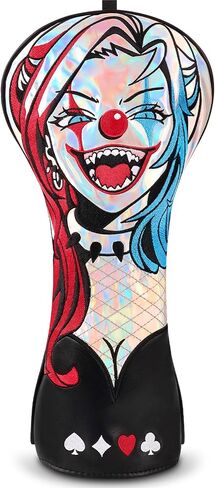 Big Crazy Driver Headcover ، غطاء مضرب ، أغلفة رأس الجولف ، غلاف Putter Cover Magnetic مع بطانة ناعمة ، مقاوم للسائق مضحكة ، أغطية نادي للجولف ، فريدة من نوعها جوكر غولف غولف. in Kuwait