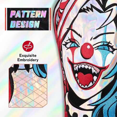 Big Crazy Driver Headcover ، غطاء مضرب ، أغلفة رأس الجولف ، غلاف Putter Cover Magnetic مع بطانة ناعمة ، مقاوم للسائق مضحكة ، أغطية نادي للجولف ، فريدة من نوعها جوكر غولف غولف. in Kuwait