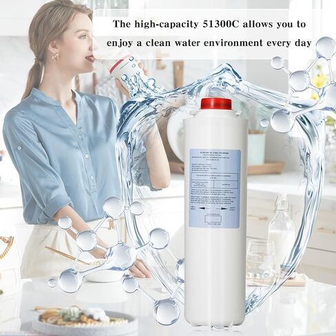 استبدال مرشح المياه لـ EWF3000 （No Chip） ، 3 حزم استبدال سعة كبيرة 3000 جالون ، استبدال EWF3000 لـ 51300C ERF750 ، 51299C ، 55898C in Saudi Arabia