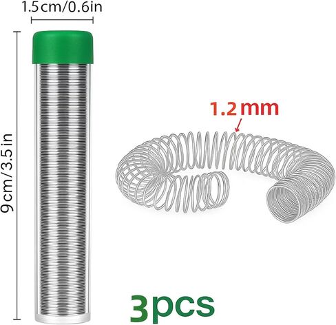 سلك لحام Leadfree ، نقاء عالية الصفيح Rosin Core لحام لإصلاح مكونات اللحام الكهربائي الإلكترونية ، بقايا منخفضة ، 3pcs (0.8 مم 33 جم) in Kuwait