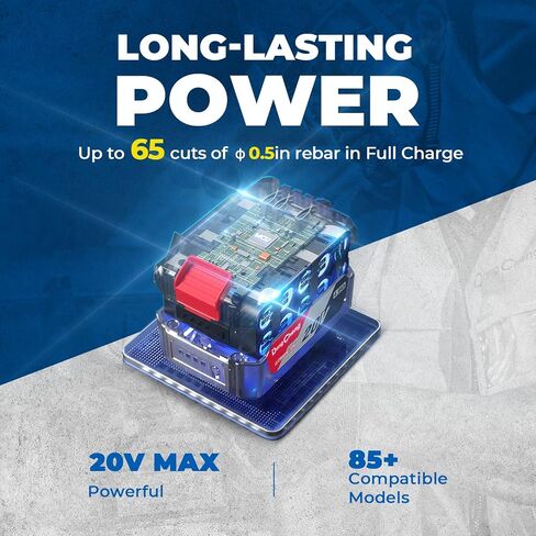 Dong Cheng Cordless Angle Grinder 20V 4-1/2 inch, 9000RPM with Variable Speed, Slide Switch, DSC Protection for Cutting, Grinding, Polishing, Included 6 Discs & 4.0Ah Battery Charger Kit in Kuwait