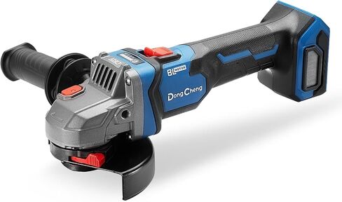 Dong Cheng Cordless Angle Grinder 20V 4-1/2 inch, 9000RPM with Variable Speed, Slide Switch, DSC Protection for Cutting, Grinding, Polishing, Included 6 Discs & 4.0Ah Battery Charger Kit in Kuwait