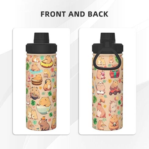 Capybara Gifts Tumbler Water Bottle 18 Oz Stainless Steel Vacuum Insulated Bottle Leak Proof Cup For Hot Or Cold Drinks in Saudi Arabia