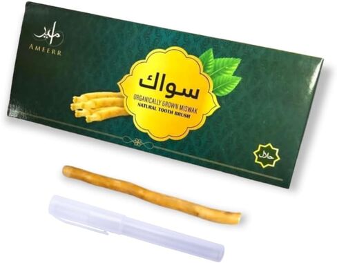 Miswak عصا للأسنان العضوية | طقم تبييض فرشاة الأسنان | جودة مميزة مياك | Siwak عصا الأسنان | مضغ طبيعي العصي للبشر | مع حامل القلم in Kuwait