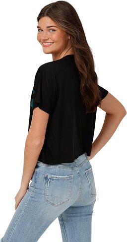 FOCO Women's NFL Team Logo Ladies Fashion Distressed Wordmark Crop Top Shirt in Saudi Arabia