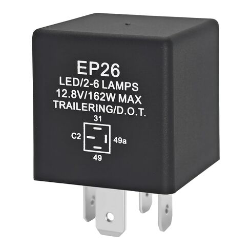 EP26 LED Turn Signal Flasher Relay - for 1997-2000 Jeep Wrangler TJ & 1993-1999 Dodge Grand Caravan/Neon (Not for 2001-06 Wrangler) Replaces 56009339 in Saudi Arabia