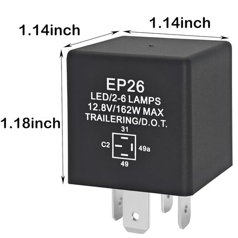 EP26 LED Turn Signal Flasher Relay - for 1997-2000 Jeep Wrangler TJ & 1993-1999 Dodge Grand Caravan/Neon (Not for 2001-06 Wrangler) Replaces 56009339 in Saudi Arabia
