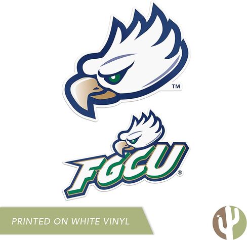Desert Cactus Florida Gulf Coast University Eagles Sticker Vinyl Decal Laptop Water Bottle Car Scrapbook (4 Inch Set V1) in Saudi Arabia
