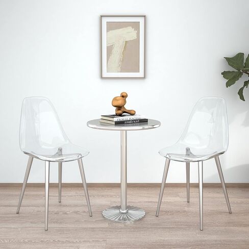 Simply TransplentDining البلاستيك كرسي كريستال كرسي الماكياج الإبداعي كرسي مفاوضات البراز من 4 و Plating Metal LEGW115164140 ، TW 1200 QZ591 in Saudi Arabia