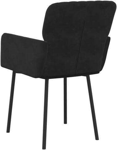 Dining Chair Set of 2 Black Velvet (100% Polyester), Metal, plywood11,6KG in Saudi Arabia