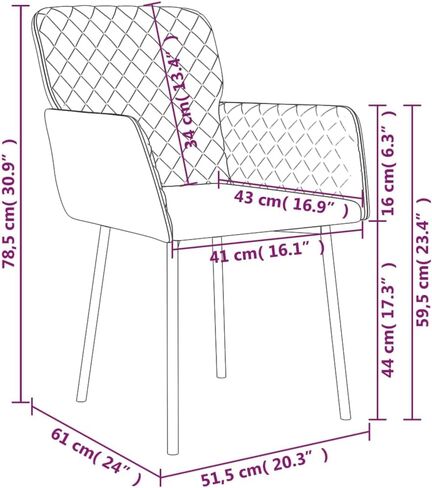 Dining Chair Set of 2 Black Velvet (100% Polyester), Metal, plywood11,6KG in Saudi Arabia