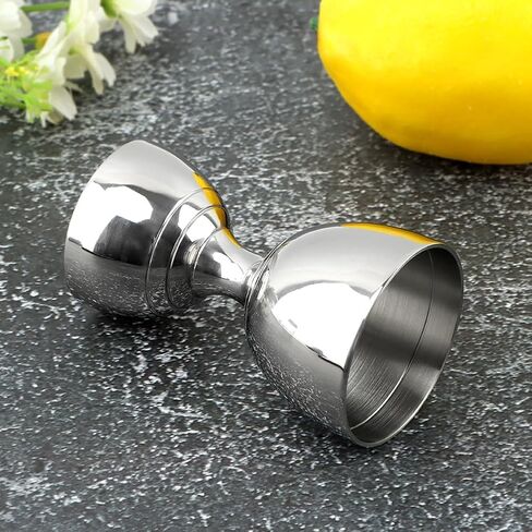 Cocktail Jigger for Bartending, 1 oz 2 oz Cocktail Measuring Jigger with Cocktail Spoon, Shot Measure Double Jigger with Measurements Inside, Bar Alcohol Measuring Tools in Saudi Arabia