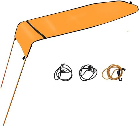 Kayak Sun Shade Canopy, Single Person, Waterproof, Orange, with Mounting Cords in Saudi Arabia