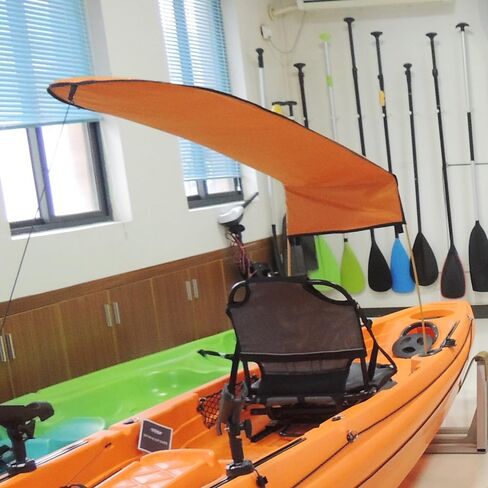 Kayak Sun Shade Canopy, Single Person, Waterproof, Orange, with Mounting Cords in Saudi Arabia
