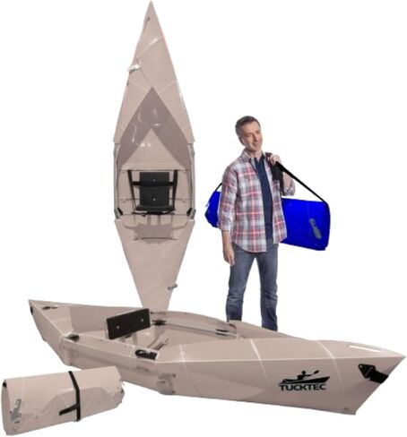 Tucktec 8 'Jr. قوارب الكاياك القابلة للطي - 225 رطل - صنع في الولايات المتحدة الأمريكية - الأخضر in Kuwait