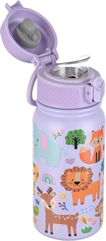 Goppus 12oz Kids Bottle-خالية من BPA ، مقاومة للتسرب ، معزولة من الفولاذ المقاوم للصدأ-مقاومة للعرق ، قابلة لإعادة الاستخدام للمدارس والرياضة والأنشطة الخارجية in Saudi Arabia