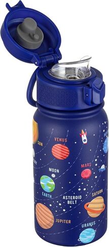 Goppus 12oz Kids Bottle-خالية من BPA ، مقاومة للتسرب ، معزولة من الفولاذ المقاوم للصدأ-مقاومة للعرق ، قابلة لإعادة الاستخدام للمدارس والرياضة والأنشطة الخارجية in Kuwait