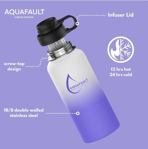 32oz Stainless Steel Fruit Infuser Water Bottle – BPA-Free, Leak-Proof, Easy to Clean, Reusable Sports Bottle for Gym, Travel & Outdoor Use (Ocean Blue) in Saudi Arabia