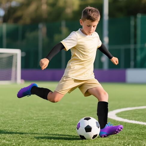 Jasgood Kids Soccer Soccer Shin Screats and Socks with Arm Sleeves for Toddler Youth Age 4-16 Football Defender Gear in Saudi Arabia