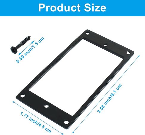 2Pcs Flat Humbucker Pickup Rings, Gold Humbucker Mounting Plate Electric Guitar Humbucker Ring Replacement in Kuwait