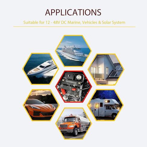60 أمبير قاطع الدائرة مع 6 AWG 1/4 "محطة حلقة لقوارب التصيد القوارب Marine Marine ATV مركبات مركبات ستيريو الصوت البطارية الإلكترونية in Kuwait