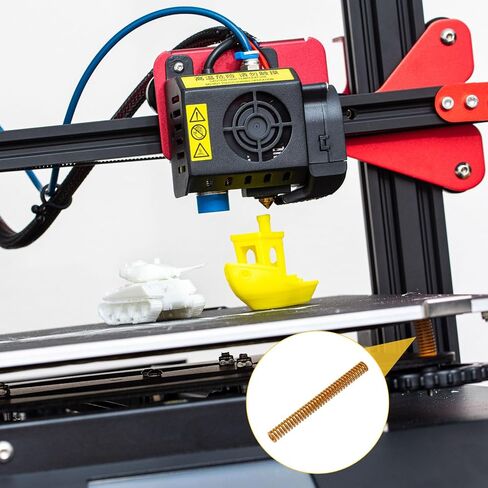 uxcell 2pcs 3D Printer Heating Bed Spring, 8mm OD 80mm Length Light Load Compression Mould Die Spring 3D Printer Compression Spring for 3D Printer Electric Part, Yellow in Kuwait
