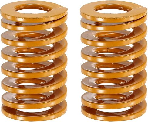 uxcell 2pcs 3D Printer Heating Bed Spring, 8mm OD 80mm Length Light Load Compression Mould Die Spring 3D Printer Compression Spring for 3D Printer Electric Part, Yellow in Kuwait